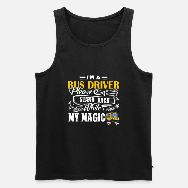 Busfahrer Ich bin ein Busfahrer Shirts - Männer Premium Bio Tank Top - Schwarz