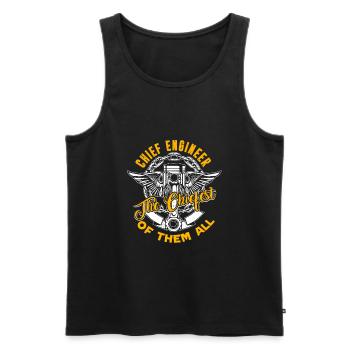 Chief Engineer Funny Chief Engineer - Men's Premium Organic Tank Top - black - Front - AI Model Male 178 light (178cm)
