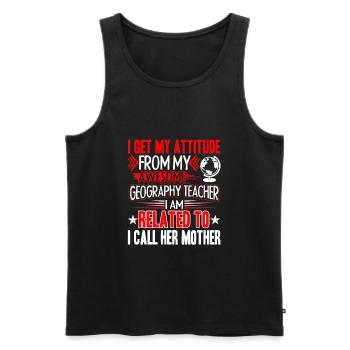 Fantastische Geographie-Lehrer-Hemden - Männer Premium Bio Tank Top - Schwarz - Vorne - AI Model Male 178 light (178cm)