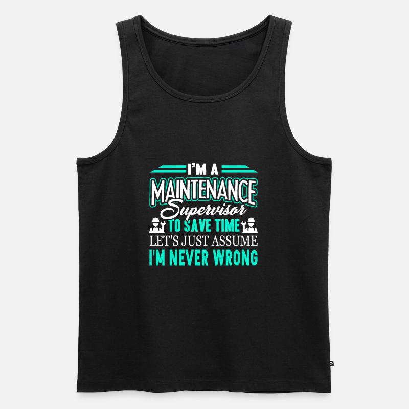 Ich bin ein Instandhaltungsleiter - Männer Premium Bio Tank Top - Schwarz