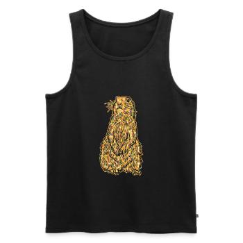 Präriehund Präriehund Geometric - Männer Premium Bio Tank Top - Schwarz - Vorne - AI Model Male 178 light (178cm)