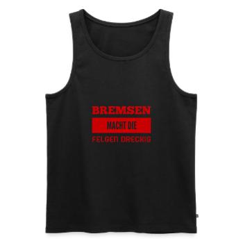 ich bremse nicht - Männer Premium Bio Tank Top - Schwarz - Vorne - AI Model Male 178 light (178cm)