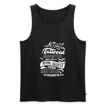 Tattooed Daughter Cooler Shirt - Men's Premium Organic Tank Top - black - Front - Michal (187cm)