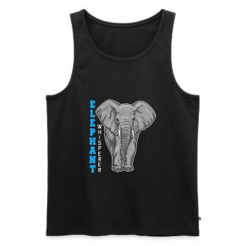 Elephant Elephant Whisperer - Men's Premium Organic Tank Top - black - Front - AI Model Male 178 light (178cm)