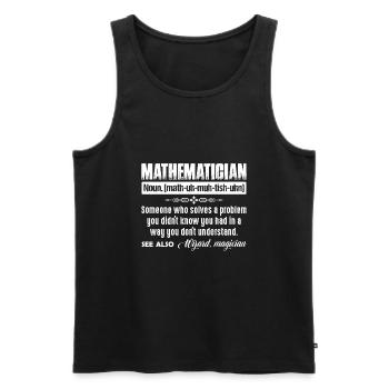 Mathematician Mathematician Definition - Men's Premium Organic Tank Top - black - Front - Michal (187cm)