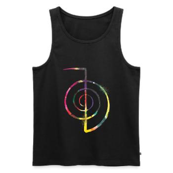 Reiki Symbol - Männer Premium Bio Tank Top - Schwarz - Vorne - Michal (187cm)