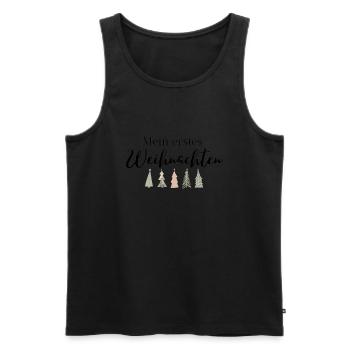 Mein erstes Weihnachten - Männer Premium Bio Tank Top - Schwarz - Vorne - AI Model Male 178 light (178cm)