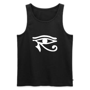 Symbole égyptien - Eye Of Horus 2 - Débardeur bio Premium Homme - noir - Devant - Michal (187cm)
