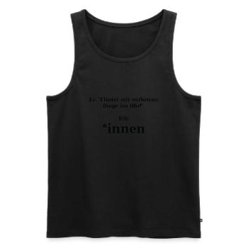 Pro Gendern lustig Geschenkidee *innen Humor - Männer Premium Bio Tank Top - Schwarz - Vorne - AI Model Male 178 light (178cm)