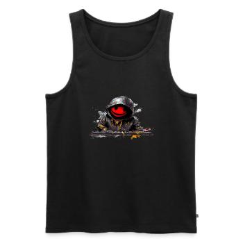 Dj music turntable disco - Men's Premium Organic Tank Top - black - Front - AI Model Male 178 light (178cm)