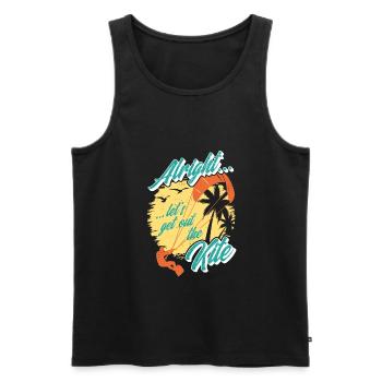 Cadeau de kitesurf pour le soleil d'été - Débardeur bio Premium Homme - noir - Devant - AI Model Male 178 light (178cm)