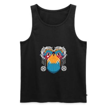 Kunst - Tae 4 Groll - Männer Premium Bio Tank Top - Schwarz - Vorne - AI Model Male 178 light (178cm)