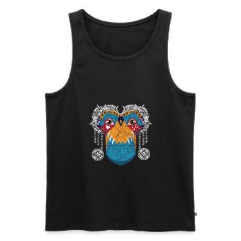 Kunst - Tae 3 Groll - Männer Premium Bio Tank Top - Schwarz - Vorne - Michal (187cm)