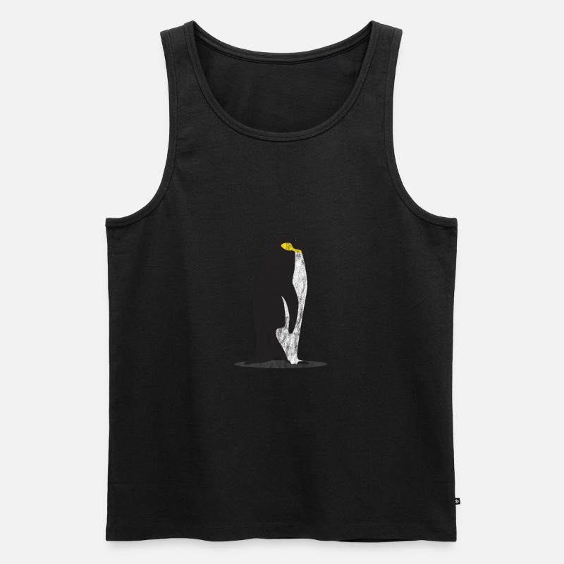 Tiere Pinguin - Männer Premium Bio Tank Top - Schwarz
