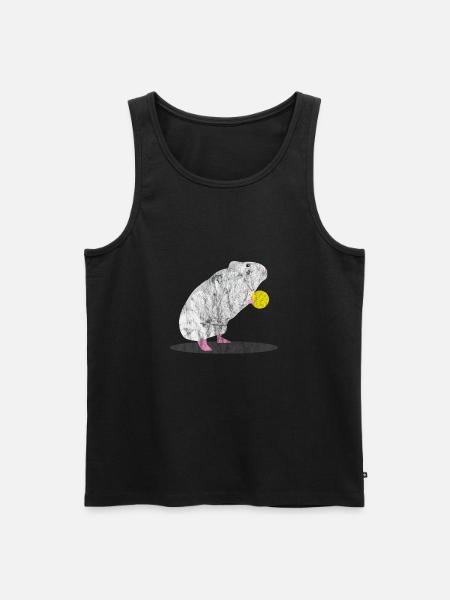Tiere Ratte und Käse - Männer Premium Bio Tank Top - Schwarz