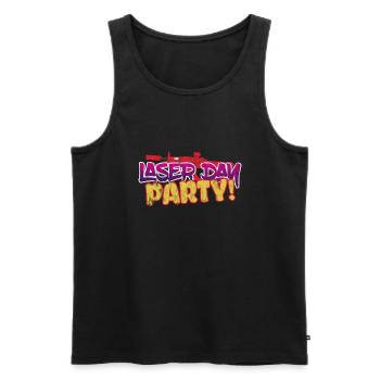 Laser-Tag-Party! - Männer Premium Bio Tank Top - Schwarz - Vorne - Michal (187cm)