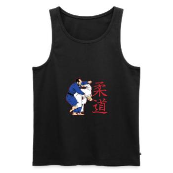 Judo - Männer Premium Bio Tank Top - Schwarz - Vorne - Michal (187cm)
