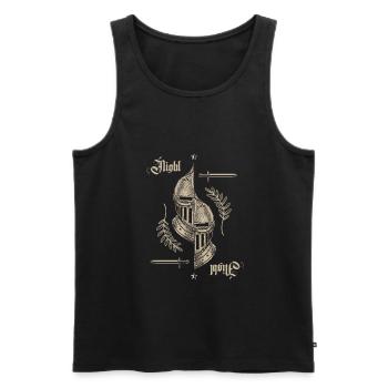 Middle Age festival medium term market gift - Men's Premium Organic Tank Top - black - Front - AI Model Male 178 light (178cm)