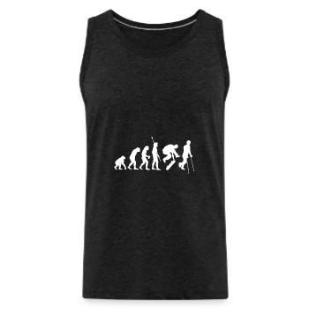 Lustiges Skateboard Stunt Evolution Fun Geschenk - Männer Premium Bio Tank Top - Anthrazit - Vorne - Alexander (188cm)