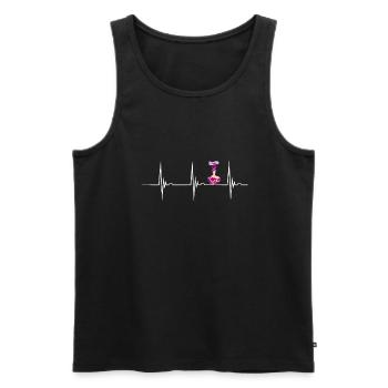 Pottery heartbeat Potter's pulse beat Artistic - Men's Premium Organic Tank Top - black - Front - Michal (187cm)