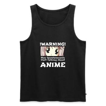 Anime mange japon otaku kawaii anime fille cadeau - Débardeur bio Premium Homme - noir - Devant - AI Model Male 178 light (178cm)