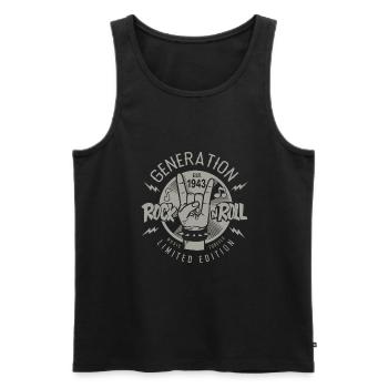 1943 Anniversary 80 Years 80 Th Anniversary - Men's Premium Organic Tank Top - black - Front - Michal (187cm)