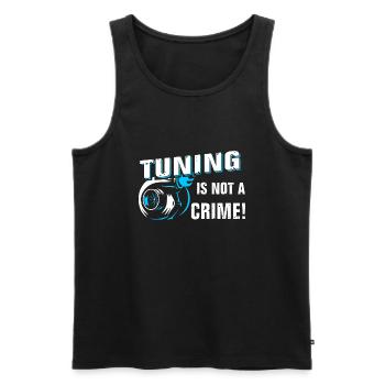 Auto Tuning ist kein Verbrechen - Männer Premium Bio Tank Top - Schwarz - Vorne - AI Model Male 178 light (178cm)