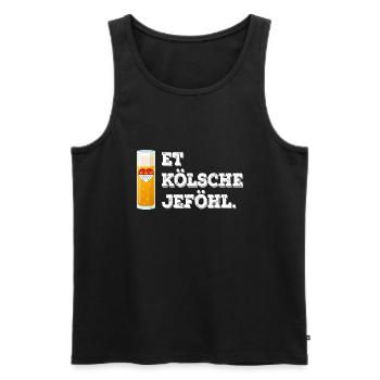 Karneval Köln Jeck Is Geil Kölle Alaaf Kölsch - Men's Premium Organic Tank Top - black - Front - AI Model Male 178 light (178cm)