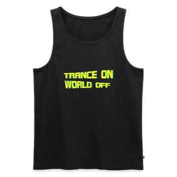 Psytrance Psychedelic Trance Goa - Men's Premium Organic Tank Top - black - Front - Michal (187cm)