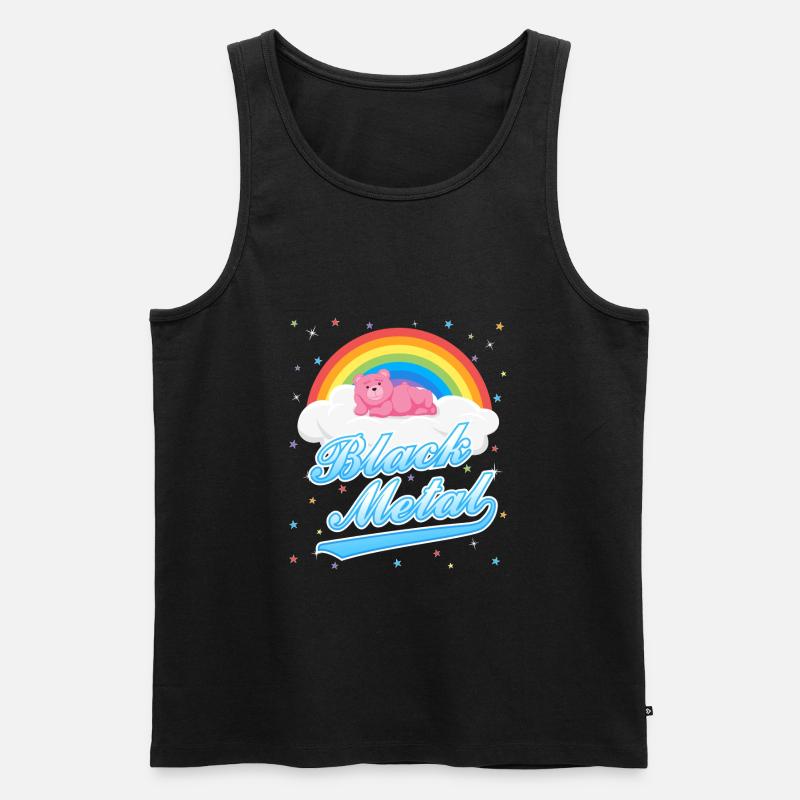 Black Metal Teddy - Männer Premium Bio Tank Top - Schwarz