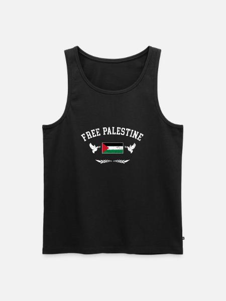 Free Palestine Freedom Palestine - Men's Premium Organic Tank Top - black