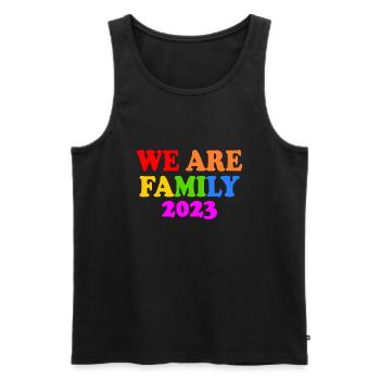 We are family 2023 - Männer Premium Bio Tank Top - Schwarz - Vorne - AI Model Male 178 light (178cm)