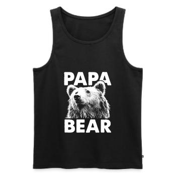 Papa Bear Papa Father Bear Gift - Men's Premium Organic Tank Top - black - Front - Michal (187cm)