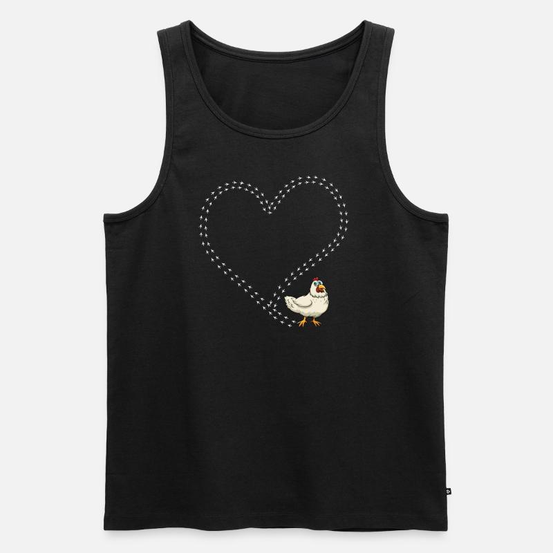 poulet de poulet - Débardeur bio Premium Homme - noir