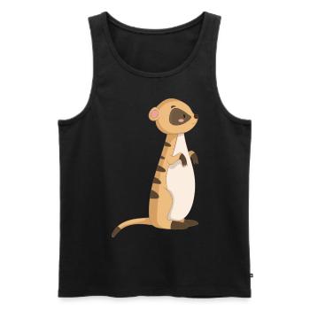 Meerkat Meerkat - Men's Premium Organic Tank Top - black - Front - Michal (187cm)