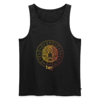 Leo's Zodiac Sign - Men's Premium Organic Tank Top - black - Front - AI Model Male 178 light (178cm)