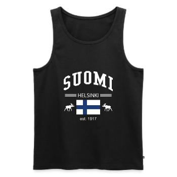 Finnland - Männer Premium Bio Tank Top - Schwarz - Vorne - Michal (187cm)