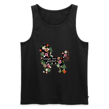 Maltese Dog - Men's Premium Organic Tank Top - black - Front - Michal (187cm)
