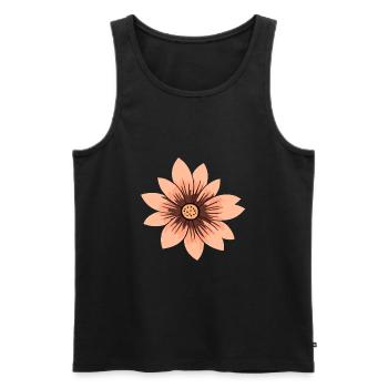 Blume beige  - Männer Premium Bio Tank Top - Anthrazit - Vorne - Alexander (188cm)