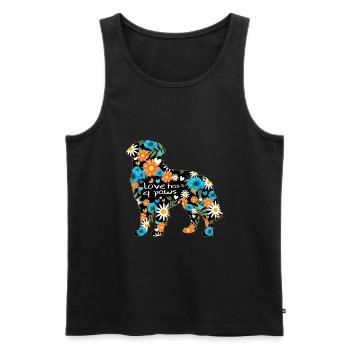 Bernese Mountain Dog Dog Dog Sayings Paw - Men's Premium Organic Tank Top - black - Front - Michal (187cm)