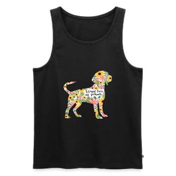 Beagle chien chien dictons chien maman chien propriétaire de chien - Débardeur bio Premium Homme - noir - Devant - Michal (187cm)