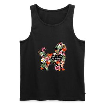 Havanese Dog Dog Sayings Dog Mom Paw - Men's Premium Organic Tank Top - black - Front - Michal (187cm)