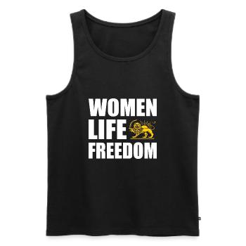 Women life freedom - Débardeur bio Premium Homme - noir - Devant - Michal (187cm)