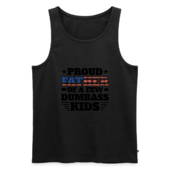 Papa Fun Geschenkidee Father Of A Few Dumbass Kids - Männer Premium Bio Tank Top - Schwarz - Vorne - Michal (187cm)