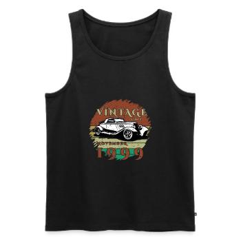 25th Birthday - Classic - Vintage since 11/1999 - Men's Premium Organic Tank Top - black - Front - Michal (187cm)