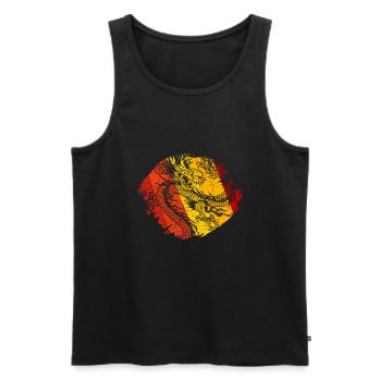 Chinesischer Drache - Männer Premium Bio Tank Top - Schwarz - Vorne - AI Model Male 178 light (178cm)