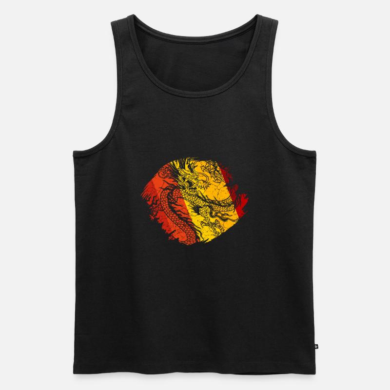 Chinesischer Drache - Männer Premium Bio Tank Top - Schwarz