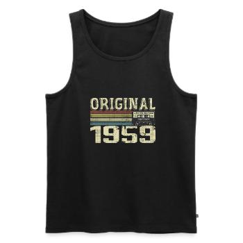 1959 Birthday Parties - 1959 Retro Gift - Men's Premium Organic Tank Top - black - Front - Michal (187cm)