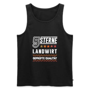 Landwirt Bauer Nahrungsmittel Tiere Natur 5 Sterne - Männer Premium Bio Tank Top - Schwarz - Vorne - AI Model Male 178 light (178cm)