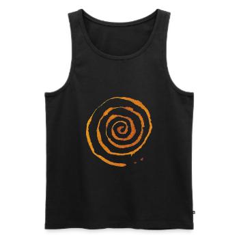 Spirale - Männer Premium Bio Tank Top - Schwarz - Vorne - AI Model Male 178 light (178cm)